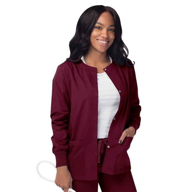 Sivvan Veste d'Échauffement pour Sarraus pour Femmes / Boutons-Pression à l'Avant - Col Rond