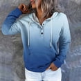 thumbnail image 4 of WEAIXIMIUNG Sweatshirts for Women Trendy Graphic Women's Autumn and Winter Fashionable Street Style Gradually Changing Color Button Collar Pocket Drawstring Casual Sports Hoodie (3), 4 of 5