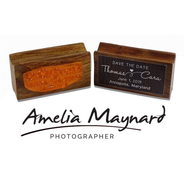 Printtoo Wood Mounted Custom Rubber Stamp Personalized Signature Custom Stamper-2.2 x 0.86 Inches