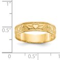thumbnail image 2 of Bague Claddagh Polie en Or Jaune 14K, 2 of 2
