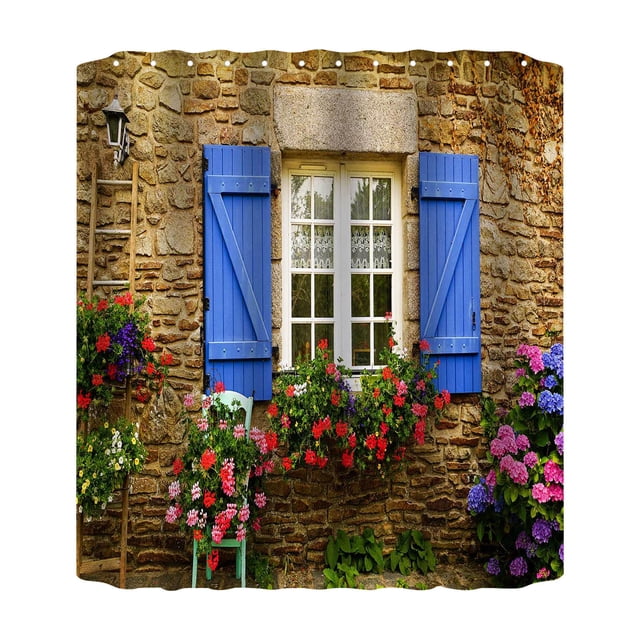 Shower Curtain 70x70 Inch With 12 Plastic Hooks Waterproof Shower Curtain Bathroom Heavy Side Shower Curtain Machine Washable Quick Dry