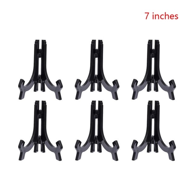 6Pcs Plastic Easels Plate Holders Display Holders Display Dish Rack Picture Frame Photo Book Pedestal Stand Hi.FANCY