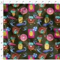 thumbnail image 4 of Soimoi Green Japan Crepe Satin Fabric Beech & Fun Party Fabric Prints By Yard 42 Inch Wide, 4 of 5