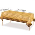 thumbnail image 3 of Tyidzon 1 Pack Wood Grain Plastic Tablecloth 54 X 108 Inch Rustics Wood Tablecloth For Rectangular Table For Cowboy Western Barn Birthday Babys Shower Partys Supplies, 3 of 6