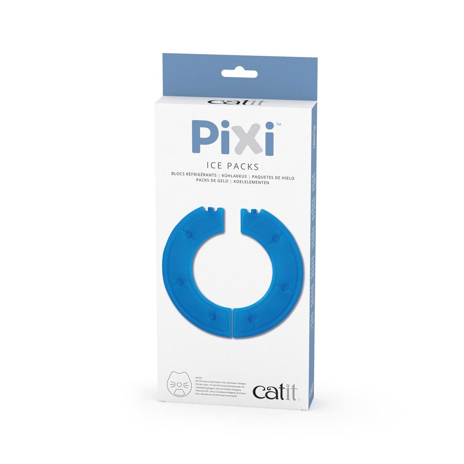 Catit Pixi Distributeur pour Chat à 6 Repas Bloc Réfrigérant de Rechange, Lot de 2