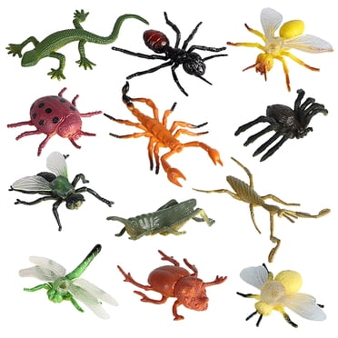 IROINID Modèle d'Insecte de Simulation 12 Ensembles de Jouets d'Animaux Scientifiques et Éducatifs pour Enfants Insectes