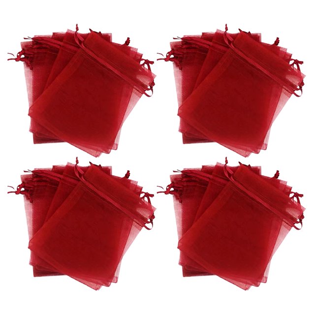 100pcs Organza Drawstring Bags Wedding Candy Bag Party Favors Small Gifts Pouch