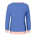 thumbnail image 5 of RXIRUCGD Chandails Décontractés d'Hiver pour Femmes Sans Capuche à Manches Longues à Col Rond Amples Imprimés, Bleu, Taille : 2TG, 5 of 5