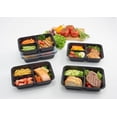 thumbnail image 3 of Mainstays 5-pack 3-compartment Meal Prep Containers with Lids – Food Storage Containers for Lunch, 3 of 6