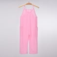 thumbnail image 3 of Girls Casual Sleeveless Jumpsuits - Spaghetti Strap Loose Overalls Rompers with Pocket for 4-13Y, 3 of 5