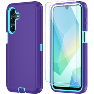 HCTian Phone Case for Samsung Galaxy A16 5G Case with HD Screen Protector, Heavy Duty Shockproof & Dropproof 3-Layer Cover Phone Case for Galaxy A16