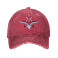 thumbnail image 1 of ZICANCN National Wind Pattern Casquette de Baseball Réglable Femmes, Chapeaux pour Hommes Adulte en Denim de Coton Lavé Baseball Caps Fashion Red, 1 of 6