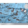 thumbnail image 3 of Soimoi polyester Crepe Fabric Jug,Wine Glass & Cups Print Sewing Fabric Yard 42 Inch Wide, 3 of 3