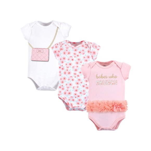 Little Treasure Unisex Baby Cotton Bodysuits, Brunch, 0-3 Months