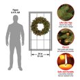 thumbnail image 2 of National Tree Company Crestwood Spruce Couronne de Noël Floquée Pré-Éclairée 24 Pouces, 2 of 5