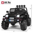thumbnail image 2 of Patiojoy 12V Kids Ride on Truck 2 seats Children Electric Vehicle w/ 2.4GHz Remote Control & Retractable Handle Black, 2 of 10