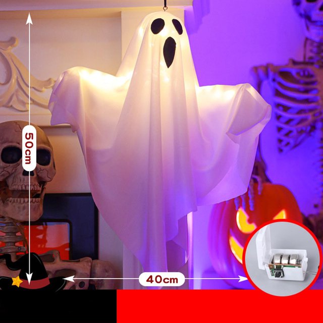TopLLC Halloween Decorations ,Fall Decor, Halloween Gifts Halloween Luminous Pendant Halloween Family Party Decorative Pendant Polyester Ghost Pendant
