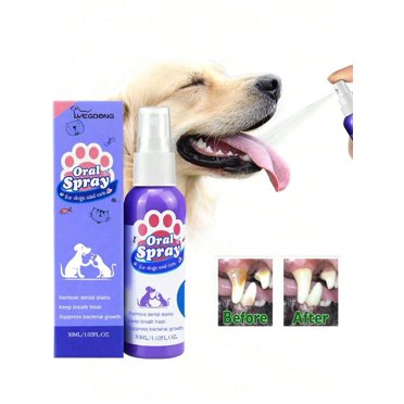 1pc Pet Teeth Cleaning Spray, Fresh Breath And Clean Teeth For Dogs And Cats, Oral Care Spray For Pets