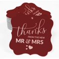 thumbnail image 2 of Inkdotpot Pack Of 50 Thanks From The New Wedding Paper Tags DIY Craft Bracket Shape Real Rose Gold Foil Hang Tags, 2 of 7