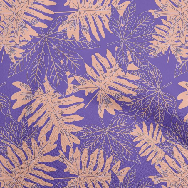 oneOone Rayon Medium Purple Fabric Tropical Sewing Craft Projects Fabric Prints By Yard 56 Inch Wide