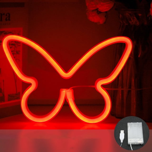 Meitianfacai Neon Signs LED Neon Night Light USB Or 3-AA Battery Powered Neon Lights Wall Sign Room Decor Decor For Girls Bedroo