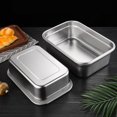 thumbnail image 4 of Oleegame 1PC Kids Snack Boxes For School Stainless Steel Bento Box 304 Stainless Steel Snack Food Containers Metal Bento Box For Kids & Adults Silver, 4 of 7