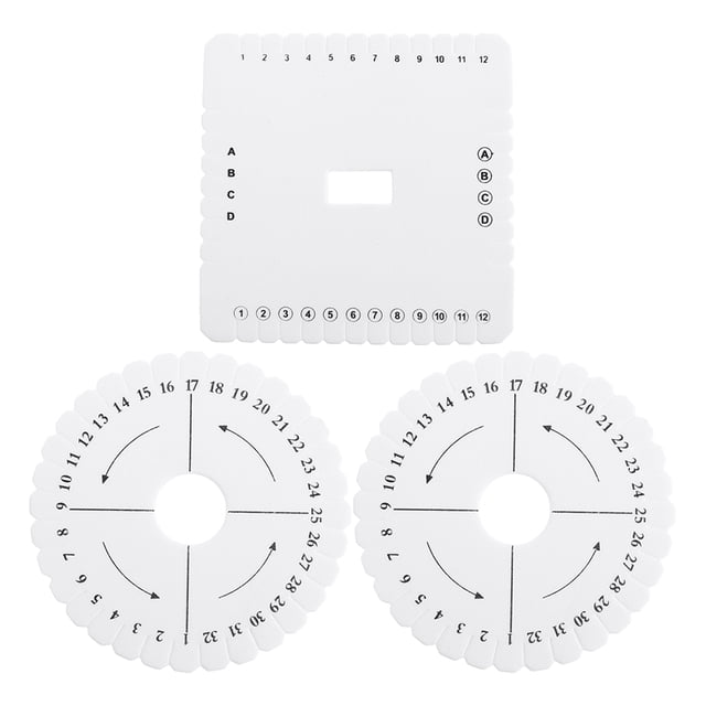 3 Pcs Disques de Perles Pratiques Planches de Tressage Tissage Fait Main Disques Plaques