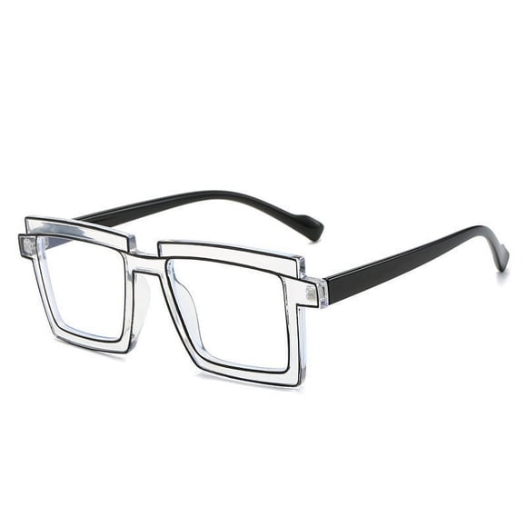 Vaidha Blue Light Blocking Glasses | Color Block Frame for Computer Screen Eye Strain | Unisex Anti Blue Light Eyewear | Party & Cosplay Style | Includes 1 Pair