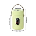 thumbnail image 3 of FEISHENTT Mini Electric Cooker with Visual Lid Portable Stewing Cooking Pot for Rice Eggs Noodles Porridge, 3 of 7