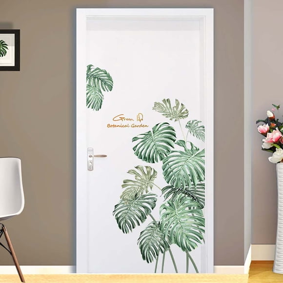 Agiferg DIY Beach Tropical Palm Leaves Wall Stickers Modern Art Vinyl Decal Wall Mural