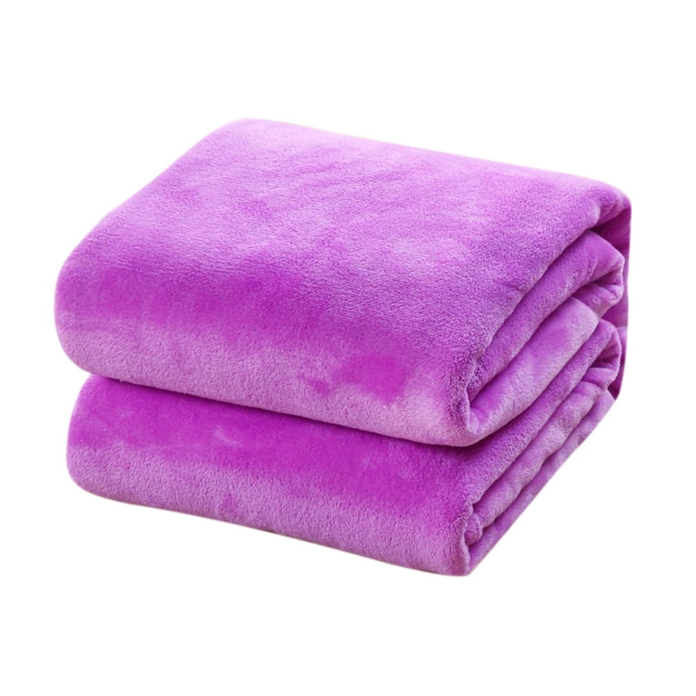 Ynlkorvg Weighted Blanket Clearance, Super Soft Warm Solid Warm Micro Plush Fleece Blanket Throw Rug Sofa Bedding Home Essentials Purple