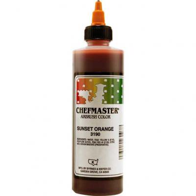 Chefmaster Colorant Alimentaire pour Aérographe - Orange Coucher de Soleil, 9 oz