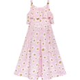 thumbnail image 1 of Robe Fille Rose Sans Manches Marguerite Florale Fête de Pâques Printemps 6 Ans, 1 of 6