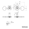 thumbnail image 2 of 1PCS Left & 4PCS Right Bass Tuner Peg Compatible for Fender Guitar Tuning Pegs, 2 of 9