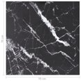 thumbnail image 3 of vidaXL Table Noire 70x70 cm 6 mm Verre Trempé avec Design Marbre, 3 of 3