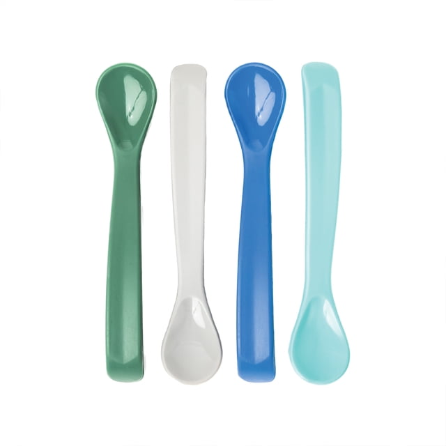 Tiny Twinkle - Silicone Spoon 4PK - Green, Grey, Blue