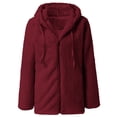 thumbnail image 3 of Womens Winter Parka Jackets Long Sleeve Cardigan for Womens Warm Polar Fleece Jackets Plus Size Winter Coats Open Front Overcoats Withe Pockets Chaquetas de Mujer Casual, 3 of 6