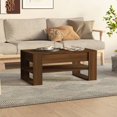 thumbnail image 1 of vidaXL Table Basse Chêne Brun 102x55x45 cm Bois d'Ingénierie, 1 of 4