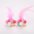 thumbnail image 4 of 2PCS Cat Ball Toy Interactive Bell Cat Pompom Toy Cat Feather Toy Cat Play Ball, 4 of 10