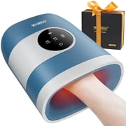 CINCOM Upgraded Hand Massager, Rechargeable Hand Massager with Heat and Compression for Arthritis and Carpal Tunnel with Touch Screen,Gifts for Women Men Elderly FSA/HSA Eligible, Blue