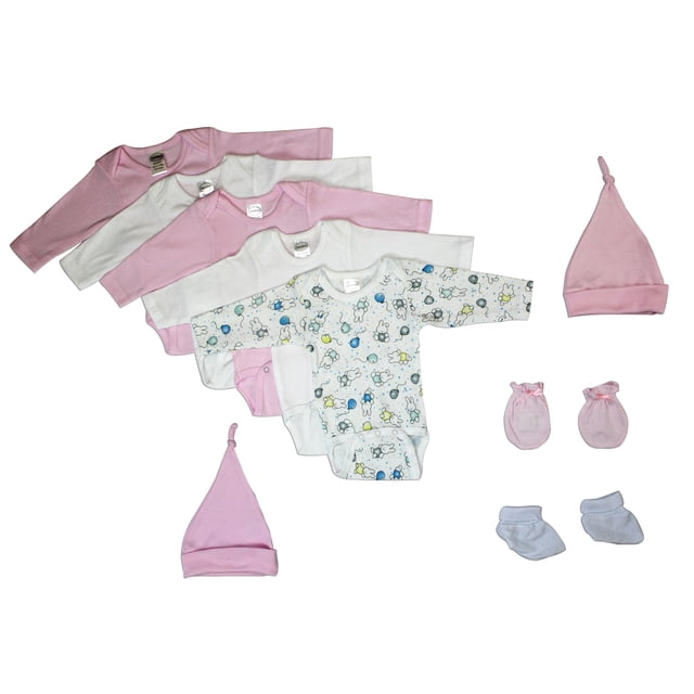 Bambini Newborn Baby Girl 9 Pc Layette Baby Shower Gift Set