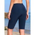thumbnail image 3 of Beautyin Womens Swim Shorts Knee Length High Waisted Drawstring Swim Bottoms with Two Pockets, 3 of 7