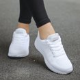 thumbnail image 2 of Chaussures de Course Décontractées à Brides en Maille Mode Plates pour Femmes Blanches 40, 2 of 8