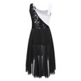 thumbnail image 4 of RUNQHUI Robe Sans Manches pour Filles, Costumes Modernes Contemporains de Danse Lyrique, Noir 8, 4 of 7