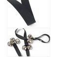thumbnail image 2 of Adjustable Nylon Pet Doorbell Rope with 7 Metal Bells - Heavy Duty Potty Training Bell for Dogs & Cats, Hanging Toilet Training Aid for Pets, 31-33 Inch Length, Black, Durable Bite-Resistant Design, 2 of 7