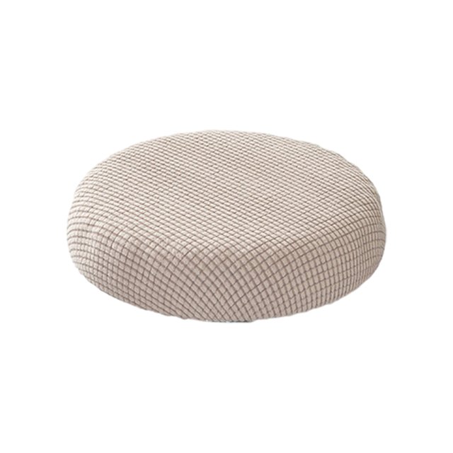 Becaristey Housses de Siège pour Tabourets Ronds Coussins de Tabouret en Polyester Faciles à Installer et à Entretenir Coussin Rond Imperméabilisation Douce Kaki 1Set