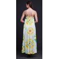 thumbnail image 4 of Bimba Robe Longue pour Femmes en Rayonne Imprimée Teinture sur Nœuds Chic Bohème d'Été Maxi de Plage - Grand, 4 of 5