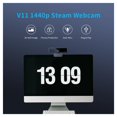 thumbnail image 2 of V11 2K Webcam With Dual Microphone 1080P 60fps 1440P 30fps FHD Computer Mini Web Camera USB For PC Laptop ,Easy to Operate, 2 of 5