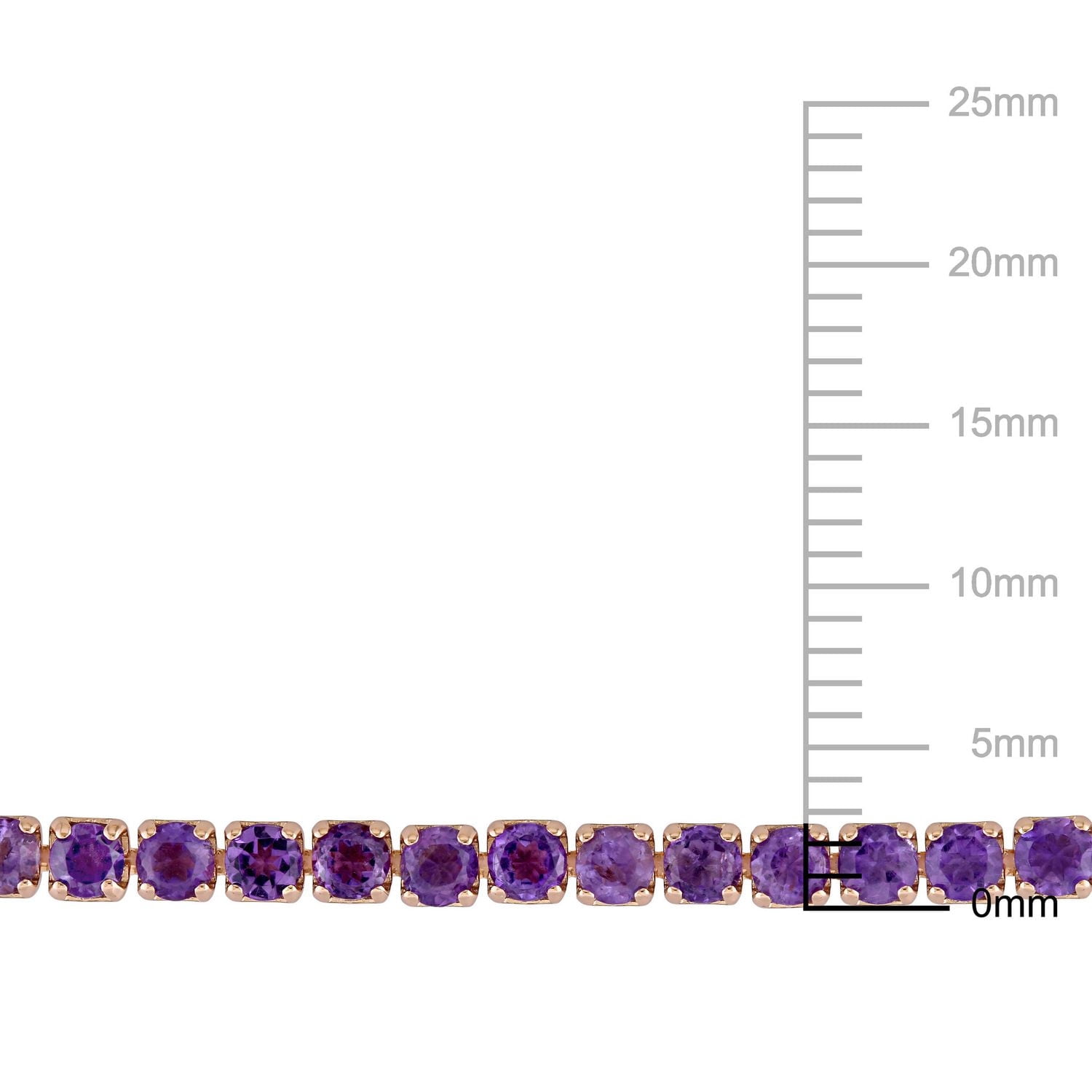 Tangelo 3.88 Carat T.G.W. Amethyst Rose Rhodium-Plated Sterling Silver Tassel Bolo Bracelet, 5-10"