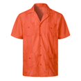 thumbnail image 2 of XDZJLR Men Shirt Spring And Summer Fashion And Leisure Dongfeng Pocket Button Lapel Short Sleeve Tops, 2 of 7